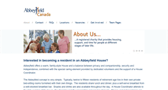 Desktop Screenshot of abbeyfield.ca